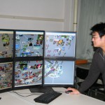 8面ディスプレイの稼動