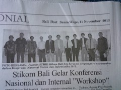 国際ワークショップ SocDic2013 @ インドネシア + 地元新聞に掲載されました